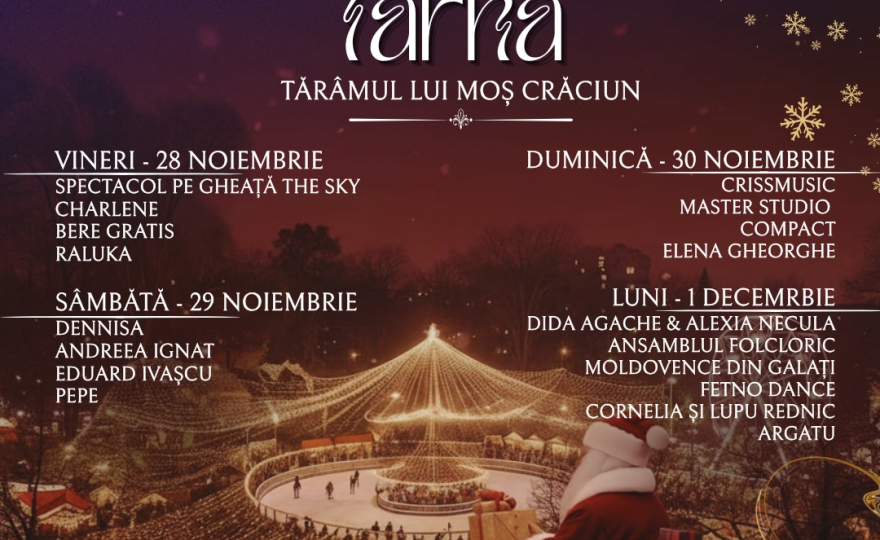 Feerie de iarnă la Galați